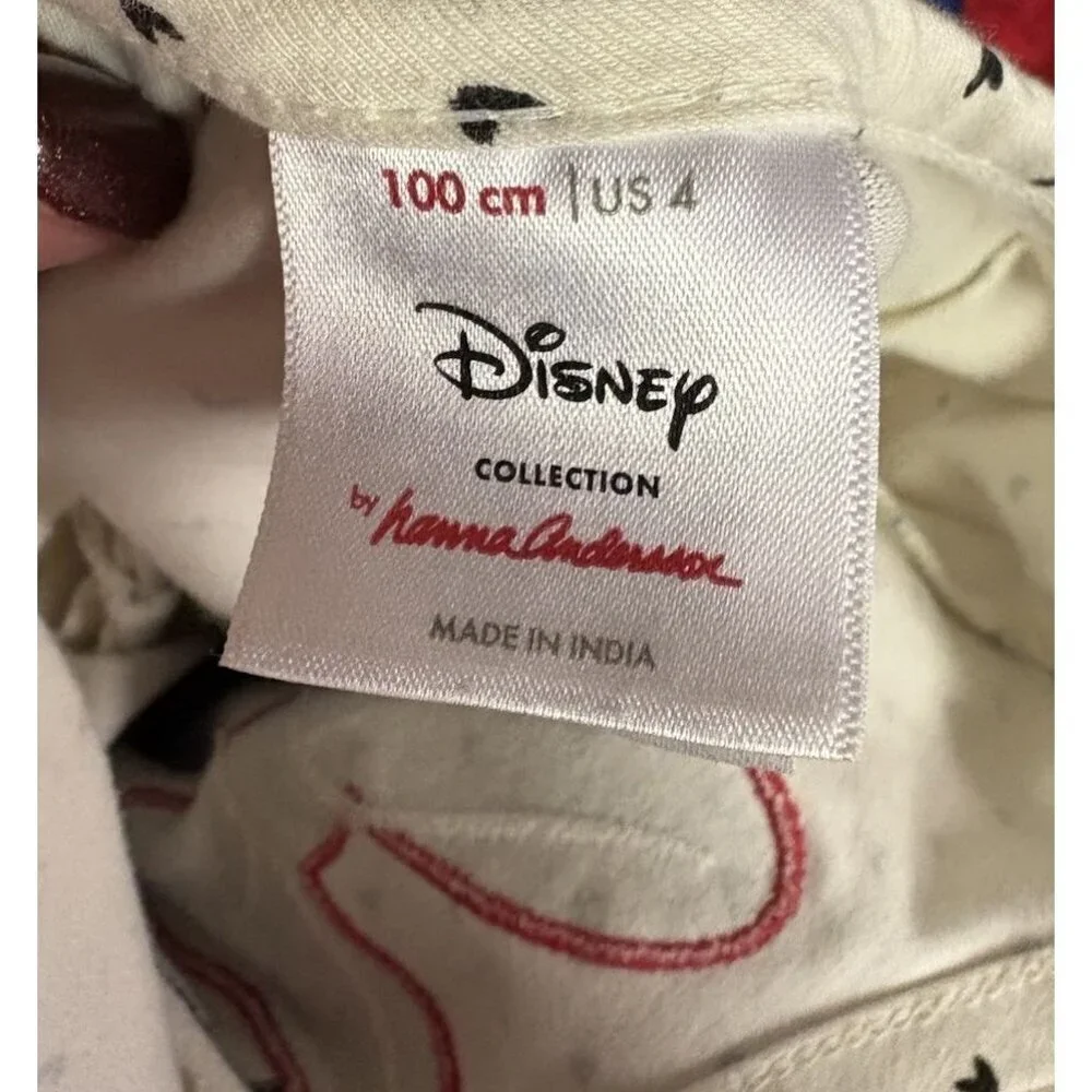 Hanna Andersson Girl's Minnie Mouse Long Sleeved Pocket Black White Red Dress